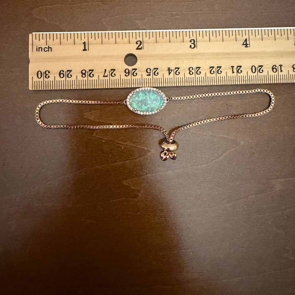 Sun Br Rose Gold Pull String Box Chain Bracelet W… - image 3